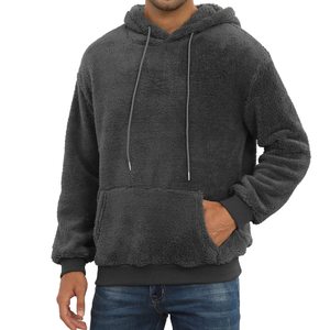 Sudaderas con Capucha Sherpa, Sólidas, Transpirables, Gruesas, Extra Grandes para Hombre, Sudaderas con Logotipo Personalizado para Invierno - Product Image 1