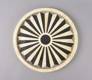 Plateau Feng Shui de Luxe Fait Main Écologique avec Incrustations en Os – Design Décoratif Élégant, Qualité Supérieure pour la Maison et la Cuisine (Idéal pour Servir) - Product Image 1