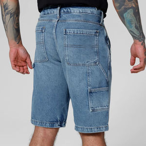 Shorts en jean oversize style hip-hop pour homme, coupe ample, déchirés, streetwear, longueur genou, été, marque privée - Product Image 5