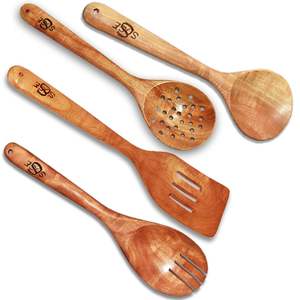 Cuillères en bois de luxe modernes TIMELESS CRAFT - Outils de cuisine durables pour la cuisine, le mélange de soupes, pour la maison et les restaurants - Product Image 3