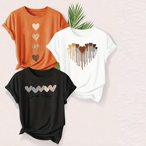 เสื้อยืดผู้หญิงไซส์ใหญ่ คอกลม แขนสั้น ทรงหลวม ผ้าฟลีซ สวมใส่สบาย สำหรับฤดูร้อนและฤดูใบไม้ผลิ แห้งเร็ว น้ำหนักเบา ไม่เป็นขุย - Product Image 2