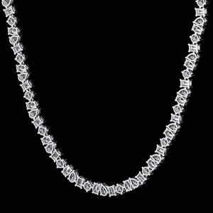 REYES Customized 32 Carat Moissanite <b>Tennis</b> <b>Necklaces</b> 925 Sterling Silver For Women GRA Certified Luxury Party Jewelry For Women - Product Image 6