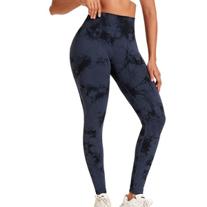 Leggings de yoga en spandex/nylon pour femmes, taille haute, sans couture, extensibles dans quatre directions, pour le fitness, la course à pied, le sport, le jogging - Product Image 1