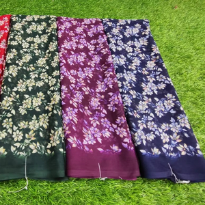 Sari en georgette aux couleurs vives avec chemisier, sari de créateur, sari pour usage quotidien, fabricant en gros, vente en gros - Product Image 1