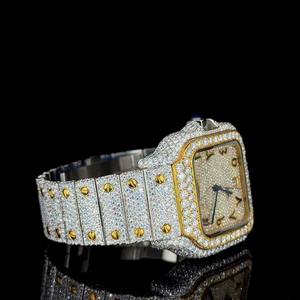 นาฬิกาข้อมือดีไซน์รักษ์โลก ประดับเพชรโมอิสซาไนต์ใสพิเศษ พร้อมกระจกควอตซ์ กลไก ETA รุ่นลิมิเต็ดอิดิชั่น เหมาะสำหรับใช้ในโอกาสทางการและไม่เป็นทางการ ขายส่ง - Product Image 2