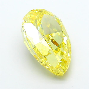 Excellente pierre précieuse synthétique taillée en forme de poire de 7,02 carats, jaune vif fantaisie, diamant cultivé en laboratoire, certifié IGI, clarté VS1 - Product Image 6