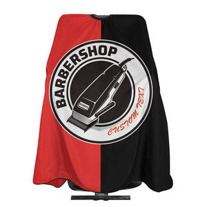 Professional <b>Beard</b> Printed Polyester Water-Resistant Hairdressing Cape for Salon Barber Use Adjustable Neck Closure Hook Button - Product Image 4