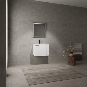 Mobile Bagno Moderno da 24 Pollici con Lavabo Integrato, Set Mobiletto Bagno Bianco con Ampio Spazio per Bagni Piccoli - Product Image 2