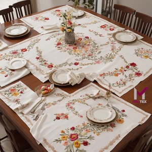 Woven Washable Cotton <b>Table</b> <b>Cover</b> Rectangle Yarn Dyed Printed for Home Hotel Event Banquet or Restaurant - Product Image 1