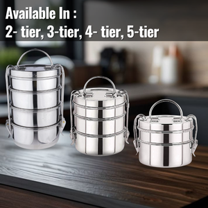 Meilleure vente facile à transporter étanche à l'air multi-couches chaud en acier inoxydable Tiffin Lunch Box Dabba Container - Product Image 6