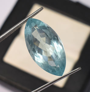 Aguamarina Natural Facetada Marquesa Piedra preciosa suelta Cielo Azul aguamarina Facetada Marquesa Corte Piedra Laguna Azul Marquesa - Product Image 1
