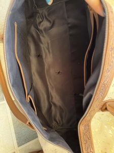 New Designer Metallic Leather <b>Luggage</b> Bags Hand Tooled Leather Handmade Bag Unisex Travel Bag Big Size Multi Uses Handbag - Product Image 5