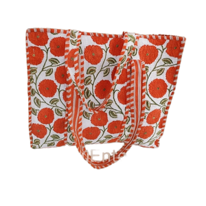 Sac fourre-tout en coton matelassé sac à bandoulière fait à la main pour femmes léger Durable 300 GSM tissu Design Vintage lavable Look élégant - Product Image 2