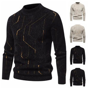 Men's 100% Cotton Winter Sweater Soft Knitwear Warm Pullover Custom Supplier - Product Image 2