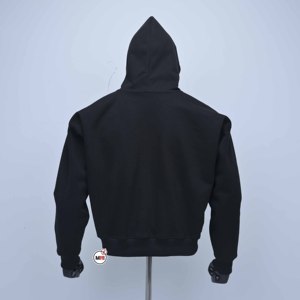 Sudadera con Capucha Reversible Negra para Hombre, Cierre de Cremallera, Corte Regular, Felpa, Estilo Casual para Otoño, con Logotipo y Diseño Personalizados - Product Image 2