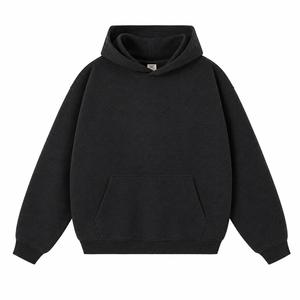 Sudadera con Capucha Extra Grande para Hombre, Color Sólido, 100% Poliéster, Felpa Francesa, Transpirable, Ropa Urbana Informal, para Otoño, Corte Regular - Product Image 5