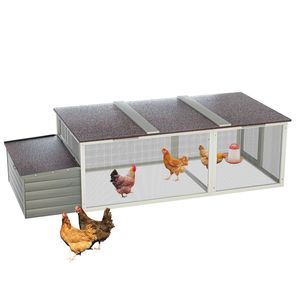 Gallinero de madera grande de 20.93 pies cuadrados con nido, techo de asfalto resistente a la intemperie, jaula para aves de corral con acceso interior para gallinas en exteriores - Product Image 5
