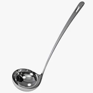 Utensilios de Cocina Más Vendidos: Cucharón para Olla Caliente de Acero Inoxidable Pulido a Espejo con Mango Grueso para Uso en Cocina - Product Image 4