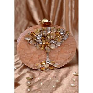 Pochette de soirée en résine pour femme, accessoire de mode avec cristaux pour les fêtes - Product Image 5