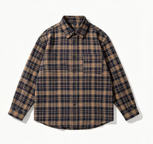 Spring Autumn Style Custom Lightweight Breathable 100% Cotton Casual <b>Flannel</b> Shirt - Product Image 5