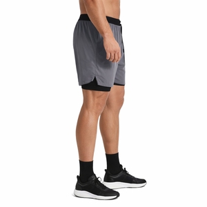 Men Sport <b>Shorts</b> Gray Black Drawstring Quick Dry Fitness Gym Running <b>Short</b> Pants Solid Color Mid Waist Woven <b>Polyester</b> - Product Image 5