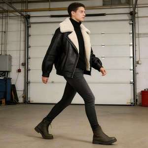 Private Label Women's <b>Leather</b> Biker <b>Jacket</b> Stand Collar <b>Leather</b> <b>Jacket</b> OEM Factory Bulk Production - Product Image 6