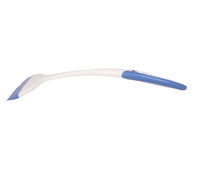 Grattoir de cuisine 2-en-1 et raclette de nettoyage pour vitres/tables en PP+TPR avec petite brosse à manche en plastique