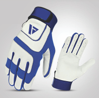 Gants de frappe de baseball personnalisés en cuir PU et tissu mesh extensible, gants d'entraînement sportifs de haute qualité avec support de poignet respirant