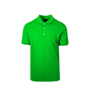 Chemises de golf unies vierges en coton 100% de haute qualité, personnalisables, anti-plis, tricotées, avec logo imprimé numériquement, exportables, pour hommes - Product Image 1