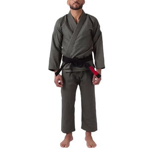 Venta al por mayor: Kimono de BJJ gris transpirable para hombre y mujer, modelo 2025, personalizable, uniforme de Judo y Jiu Jitsu. - Product Image 1