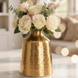 Antique Silver Galvanized Iron Aluminium <b>Copper</b> Modern Vase Pitcher Flower Pot Home <b>Table</b> Decor Tall Tapered Bucket - Product Image 5