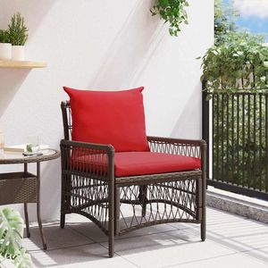 Sedia da giardino in polyrattan marrone 60 x 70 x 78 cm - Product Image 1