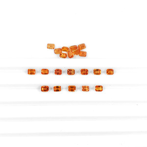 แซฟไฟร์สีส้มธรรมชาติทรงแปดเหลี่ยมขนาด 3x4 มม. แบบไม่ผ่านการปรับแต่ง, พลอยแซฟไฟร์สีส้มธรรมชาติทรงเหลี่ยมสำหรับทำเครื่องประดับ - Product Image 4