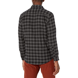 Camisa de Franela a Cuadros Verde para Hombre, Manga Larga, Cuello Camisero, Informal, de Algodón, para Trabajo, Cuello Clásico, para Otoño - Product Image 5