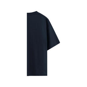 Camiseta Larga de Manga Corta con Cuello Redondo y Bordado para Mujer, Talla Grande, 100% Algodón Orgánico, Transpirable, Ecológica, Informal - Product Image 5