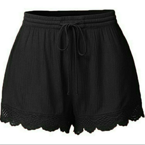 Nuevos Pantalones Cortos Deportivos de Cintura Alta para Mujer, Color Sólido, Estilo Europeo y Americano, con Banda en la Cintura - Product Image 1