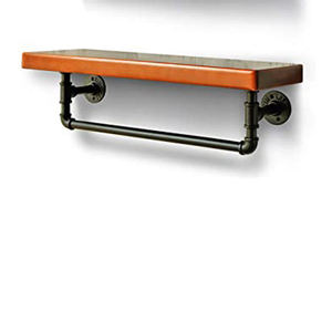 Rustic Wood Wall Shelf Single Tier <b>Hanging</b> Storage Tray <b>for</b> Living Room Plant Display - Product Image 4