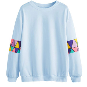 เสื้อสเวตเชิ้ตผู้หญิงทรงโอเวอร์ไซส์มีสไตล์พร้อมปลายแขนเสื้อแบบริบและดีไซน์แสนสบาย เสื้อสเวตเชิ้ตผู้หญิงสำหรับแฟชั่นประจำวัน เสื้อสเวตเชิ้ตผู้หญิง - Product Image 1