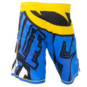 Shorts MMA bleus pour hommes, coupe classique, impression par sublimation, séchage rapide, polyester, vêtements d'entraînement pour arts martiaux mixtes, taille adulte, shorts MMA - Product Image 4