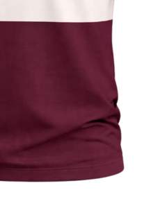 Camiseta Polo de Algodón para Hombre, Rayas Rosa y Borgoña, Corte Clásico, Manga Corta, Ropa Casual de Verano, Fabricante OEM, Suministro al por Mayor - Product Image 6