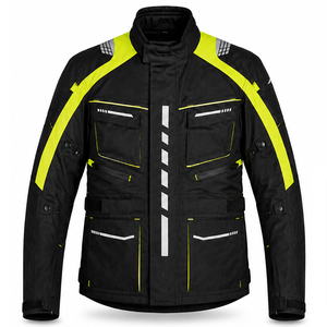 Chaqueta de Motocicleta Cadora de Manga Larga para Hombre, con Bloques de Color, Transpirable, Resistente al Viento, Teñida, Ropa Protectora para Adultos - Product Image 1
