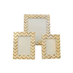 Luxury Handcrafted <b>Black</b> And White Harlequin Bone Inlay Photo <b>Frame</b> Elegant Modern Geometric Decorative Picture <b>Frame</b> For High - Product Image 6
