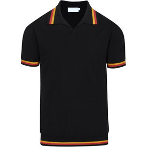 Vente en gros de hauts d'été respirants sur mesure de haute qualité, grande taille, pour hommes, chemises en tricot OEM/ODM, brodées en coton et bambou - Product Image 3