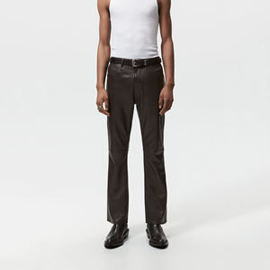 Pantalones de Cuero Genuino para Hombre, Ajustados, de Alta Calidad, Transpirables y Cómodos para Actividades al Aire Libre, en Oferta - Product Image 4