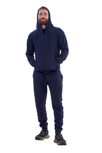 Mens <b>Plain</b> <b>Tracksuit</b> Zipper Polyester Cotton Blend Joggers Personalized Logo Embroidery <b>Plain</b> Color Best Quality Custom Color - Product Image 3