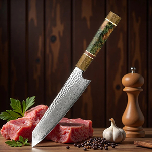 Cuchillo de chef de 8 pulgadas, cuchillo de cocina de acero de Damasco de 67 capas con mango de madera maciza, cuchillo de cocina para cortar carne y verduras - Product Image 4