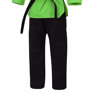 Green Taekwondo Uniform 100% Cotton <b>Athletic</b> Fit Adult Unisex Martial Arts Wear Breathable Durable Plain Dyed One-Piece 400g - Product Image 3