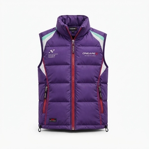 <b>Men's</b> <b>Purple</b> Puffer Jacket Lightweight Quilted Stand Collar Zip Up Winter Jacket Casual Outdoor Streetwear Custom Apparel - Product Image 2