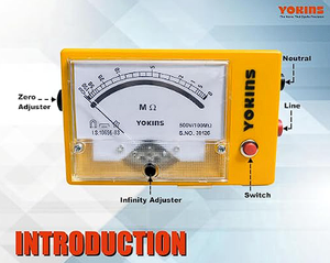 Testeur d'isolation analogique BA-501 500V 100MΩ Fonctionnant sur piles |   Fabriqué en Inde |   Haute précision ±5% |   Testeur IR pour moteur - Product Image 5