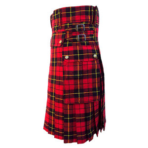 Kilt écossais sur mesure pour homme, en mélange de laine acrylique résistant, avec plis profonds et sangles réglables - Product Image 1
